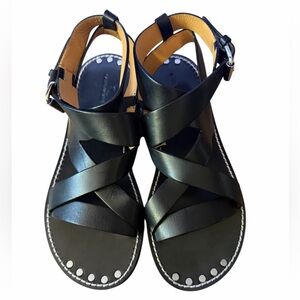 Isabel Marant Black Leather Sandals